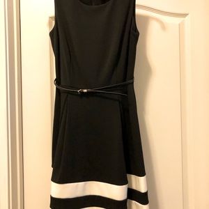 Calvin Klein black and white dress